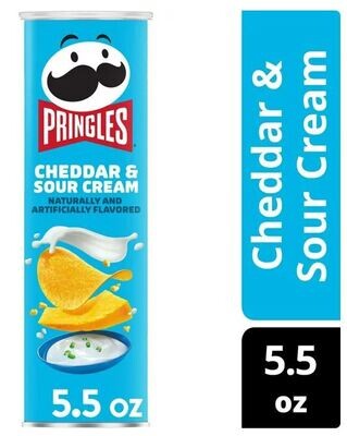 Potato Chips, Pringles® Cheddar &amp; Sour Cream Potato Chips (5½ oz Can)