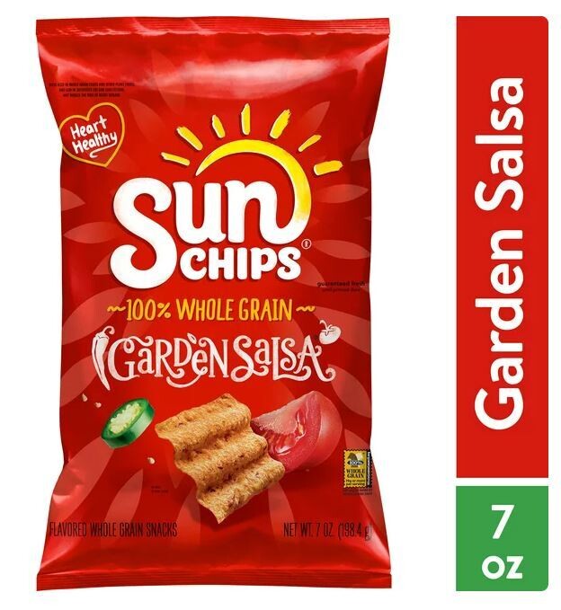 Potato Chips, Sun Chips® Garden Salsa Whole Grain Snacks (7 oz Bag)