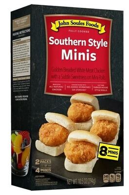 Frozen Appetizers, John Soules Foods® Southern Style Chicken Minis (10½ oz Box, 8 Minis)