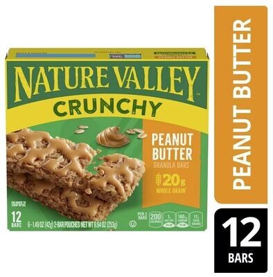 Snack Bar, Nature Valley® Crunchy Peanut Butter Granola Bars (12 Bars)