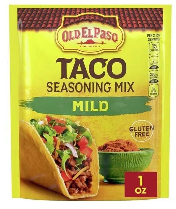 Mexican Food, Old El Paso® Mild Taco Seasoning Mix (1 oz Bag)