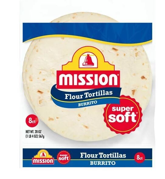 Mexican Food, Mission® Super Soft Burrito Flour Tortillas (8 Tortillas)