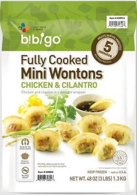 Appetizers, Bibigo™ Chicken & Cilantro Mini Wontons (48 oz Bag)