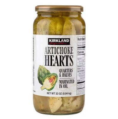 Canned Produce, Kirkland Signature® Artichoke Hearts Quarters & Halves (33 oz Jar)