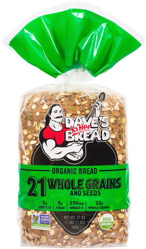 Loaf Bread, Dave's Killer Bread® Organic 21 Whole Grains and Seeds (Single 27 oz Bag)