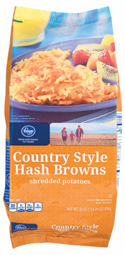 Frozen Potatoes Kroger Country Style Shredded Hash Browns 30 Oz Bag