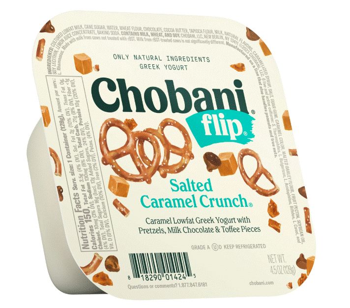 Dairy, Chobani® Flip® Salted Caramel Crunch Greek Yogurt (4.5 oz Tub)