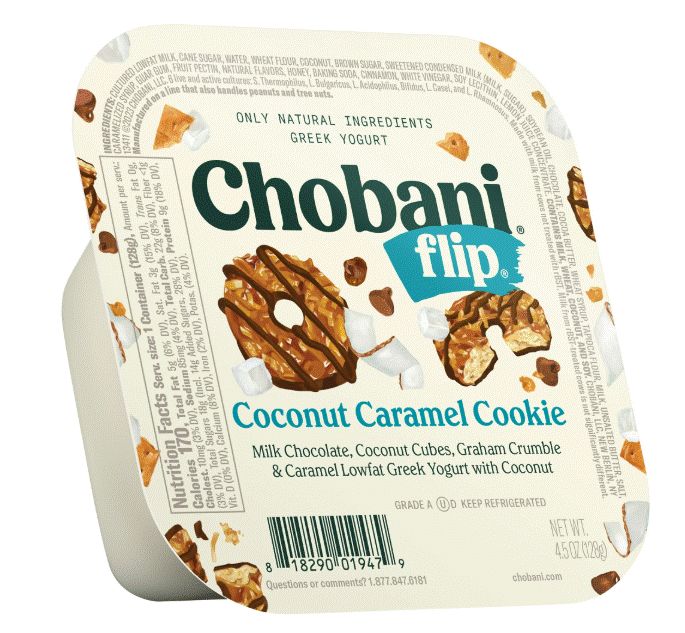 Dairy, Chobani® Flip® Coconut Caramel Cookie Greek Yogurt (4.5 oz Tub)