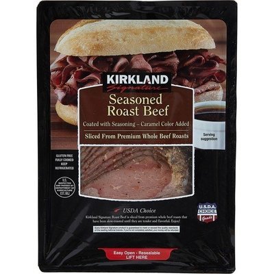 Frozen Beef, Kirkland Signature® Sliced Seasoned Roast Beef (Approximately 1¼ Pounds = 20 oz Bag)