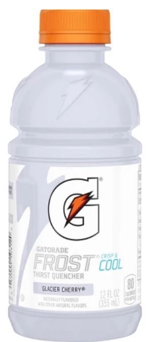 Pocket Snacks, Gatorade® Frost Glacier Cherry Energy Drink (Single 12 oz Bottle)