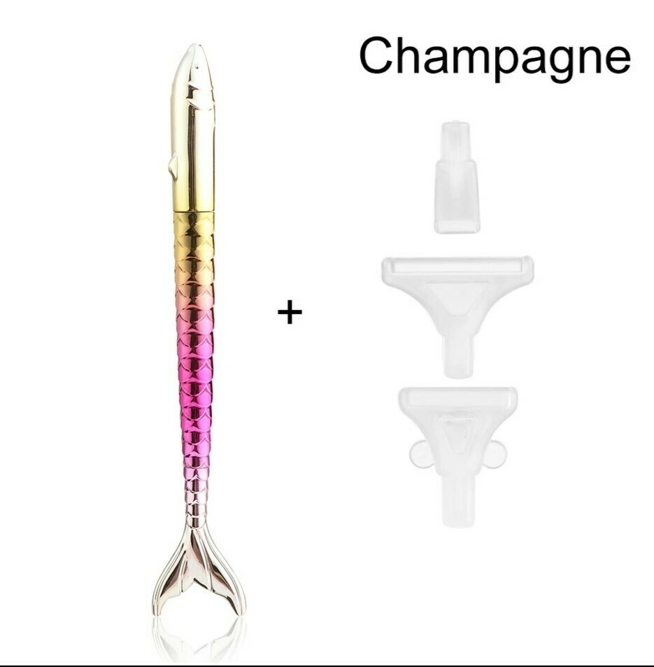 Diamond Painting Mermaid point drill pen, Colour: Champagne