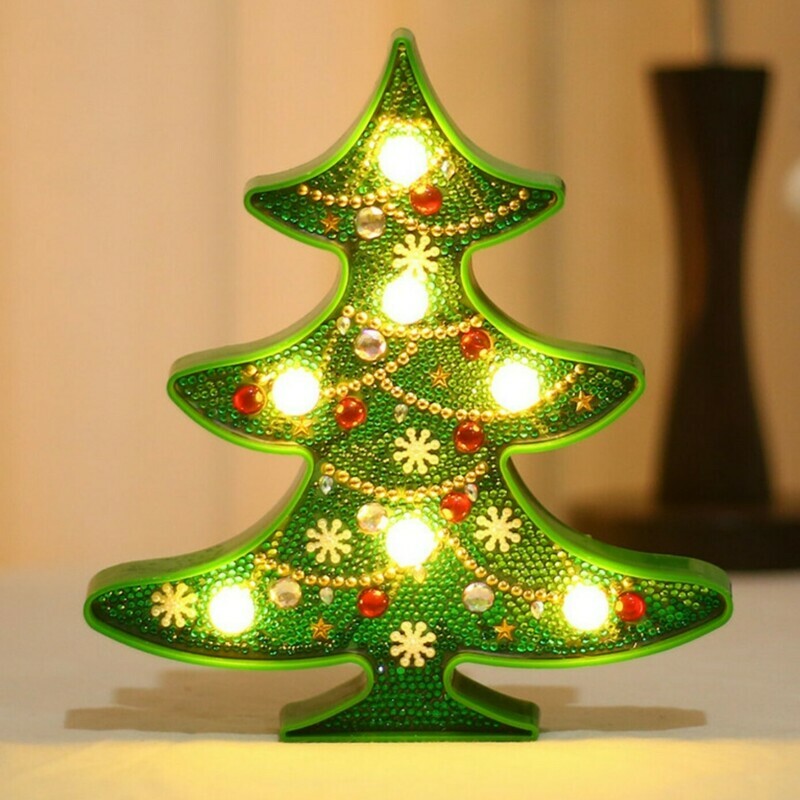 5D DIY Diamond Painting Kit Christmas Tree night light SPECIAL SHAPED DRILL
