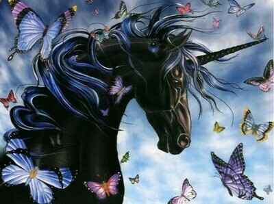 5D DIY Diamond Painting Kit Unicorn and butterflies FULL DRILL ( 4 to 7 WEEKS arrival)