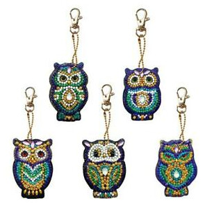 DIY 5 piece Owl key chain set