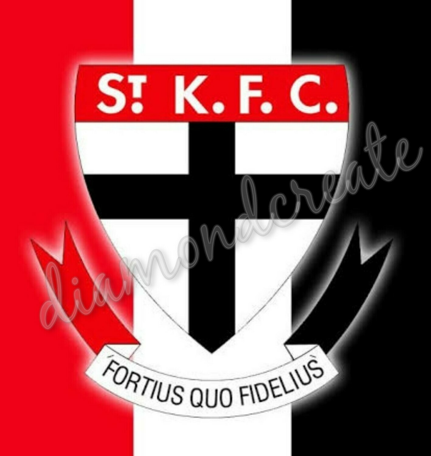 5D DIY Diamond Painting Kit IN STOCK ST Kilda Saints 40 x 40cm FULL DRILL Square