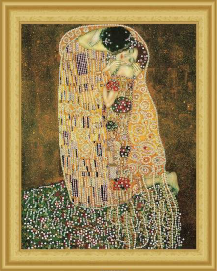 Diamond Painting Kit Gustav Klimt THE KISS Special Shaped Drills PARTIAL