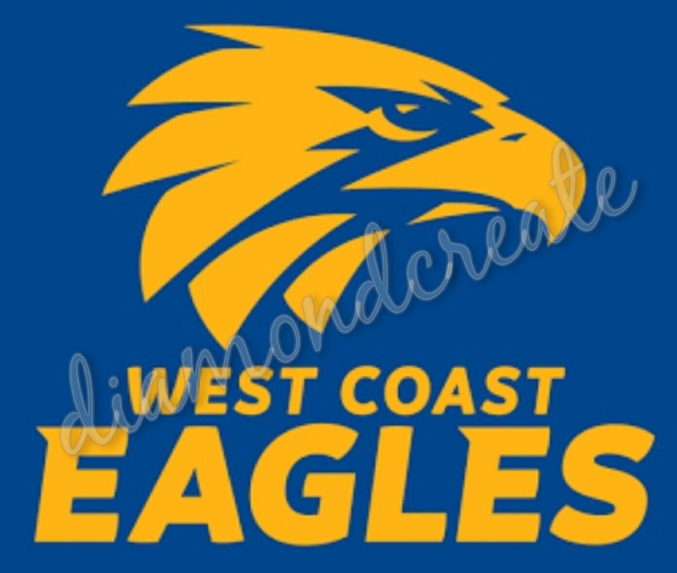 5D DIY Diamond Painting Kit IN STOCK West Coast Eagles 40 x 40cm FULL DRILL Round