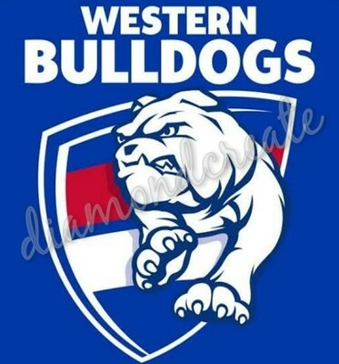 5D DIY Diamond Painting Kit IN STOCK Western Bulldogs 40 x 40cm FULL DRILL Square