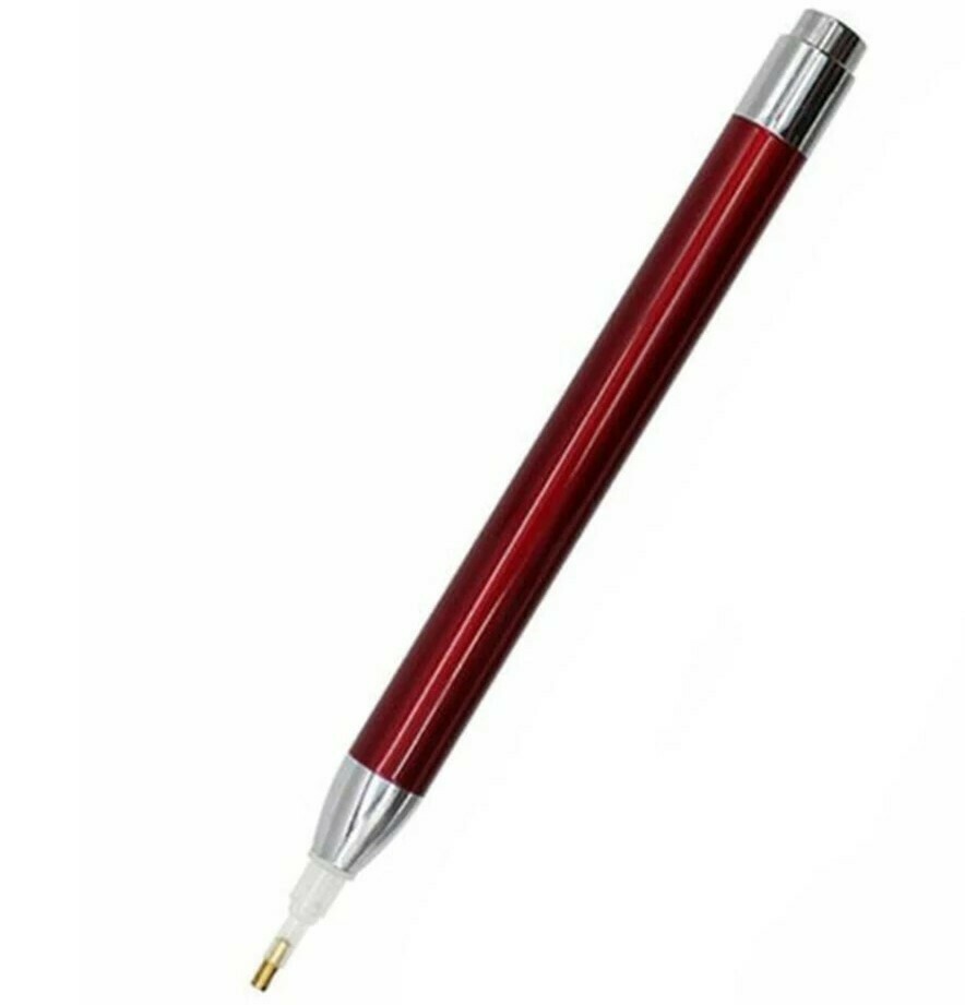 LED Light Up Diamond Painting Pen with 4 extra nibs, including elbow nib, COLOUR: RED