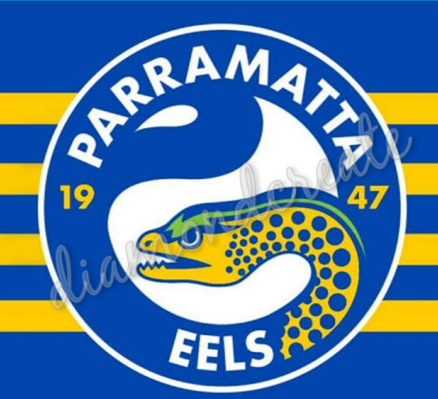 5D DIY Diamond Painting kits IN STOCK Parramatta Eels 40 x 40cm FULL DRILL Round