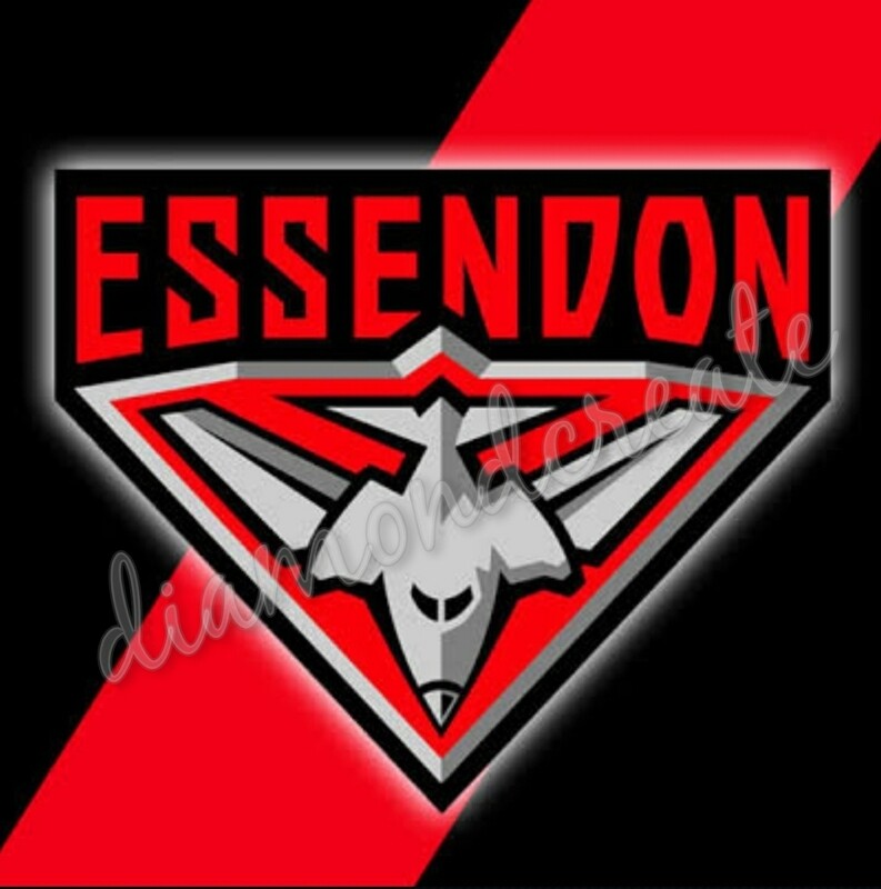 5D DIY Diamond Painting Kit IN STOCK Essendon Bombers 70x70cm FULL DRILL Square