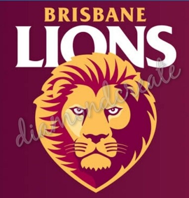 5D DIY Diamond Painting Kit IN STOCK Brisbane Lions 50x50cm FULL DRILL Round