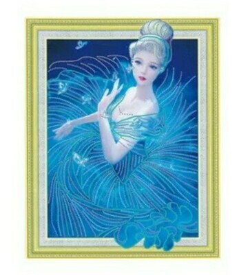 Diamond Painting Kit Crystal Ballerina 40 x 50cm Special Shaped Drills