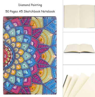 5D DIY Diamond Painting Rainbow Mandala 64 page Sketchbook
