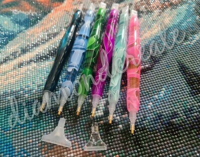 Hand Turned Diamond Painting Smooth Bump Resin Pick up pen