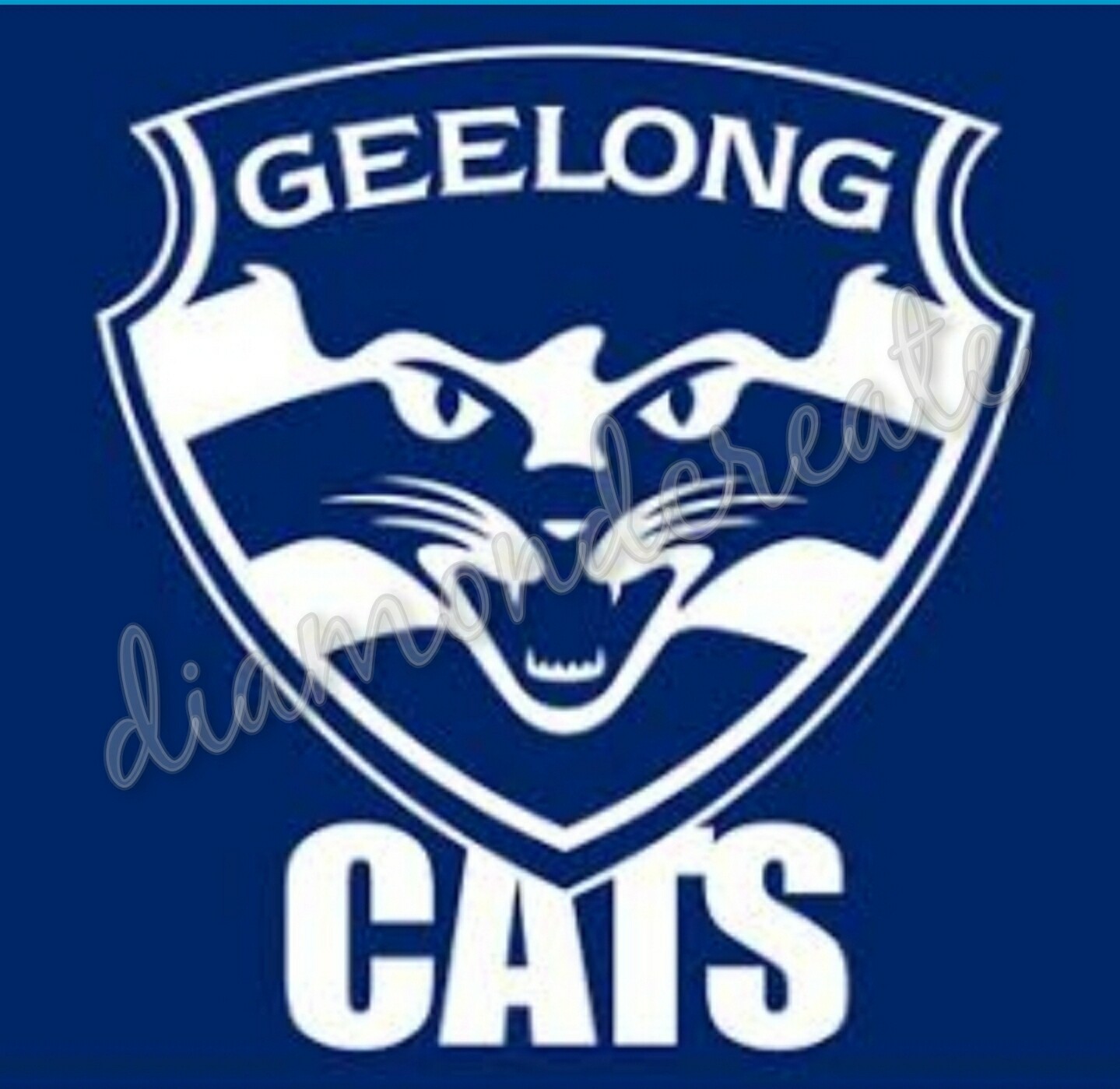 5D DIY Diamond Painting Kit IN STOCK Geelong Cats 70x70cm FULL DRILL Square