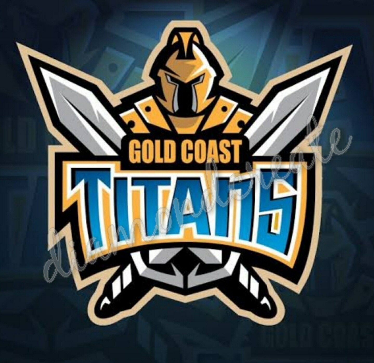 5D DIY Diamond Painting Kit IN STOCK Gold Coast Titans 50x50cm FULL DRILL Square