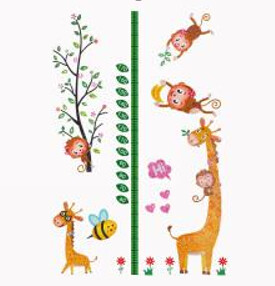 Diamond Painting Children Height Wall Chart Animals