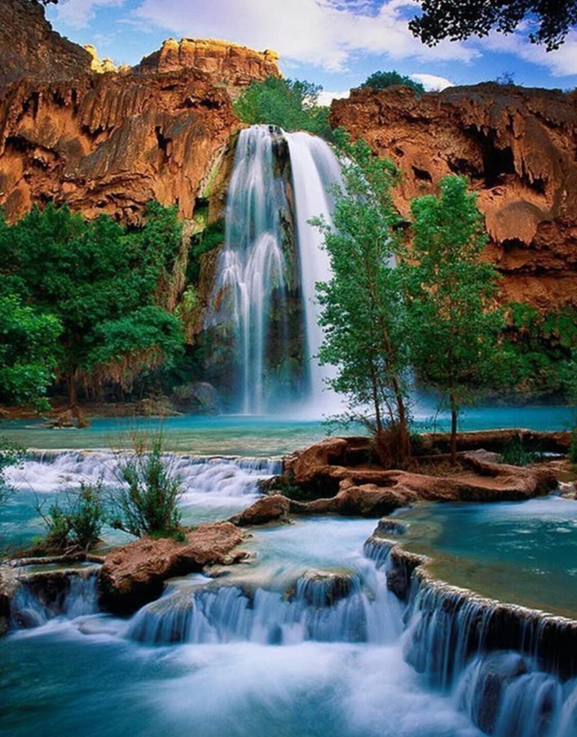 5D DIY Diamond Painting Kit Waterfall #2 FULL DRILL (4 to 7 WEEKS arrival)