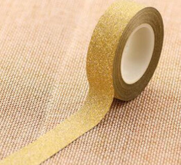 Gold Glitter 10m Washi Tape - 1 piece