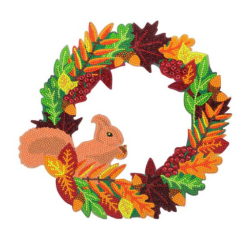 Diamond Painting Wreath Special Shaped DRILL SQUIRREL