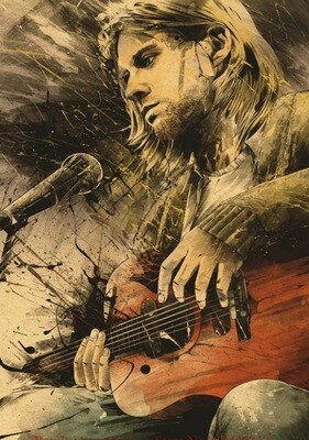 5D DIY Diamond Painting Kit Kurt Cobain #3 FULL DRILL ( 4 to 7  WEEKS arrival)