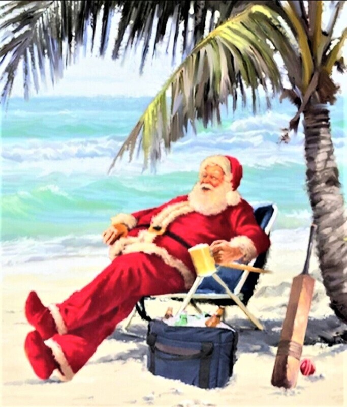 5D DIY Diamond Painting Kit Aussie Santa 50 x 60cm FULL DRILL Square on poured glue