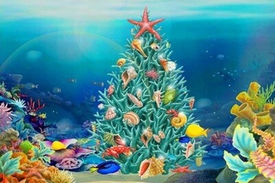 5D DIY Diamond Painting Kit Coral XMAS Tree 40 x 50cm FULL DRILL Square on poured glue