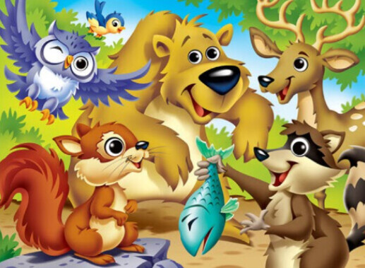 5D DIY Diamond Painting Kit Forest Adventures 15 x 20cm Partial Round