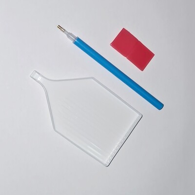 Diamond painting small tray with blue pick up pen