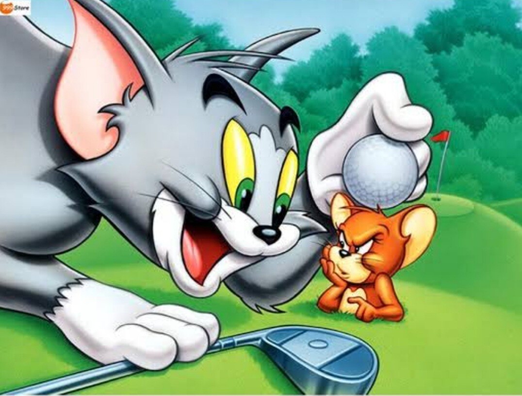 5D DIY Diamond Painting Kit Tom and Jerry 50 x 70cm FULL DRILL Round - poured glue