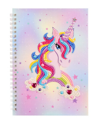 5D DIY Diamond Painting Spiral Notebook Unicorn 60 page lined undated book