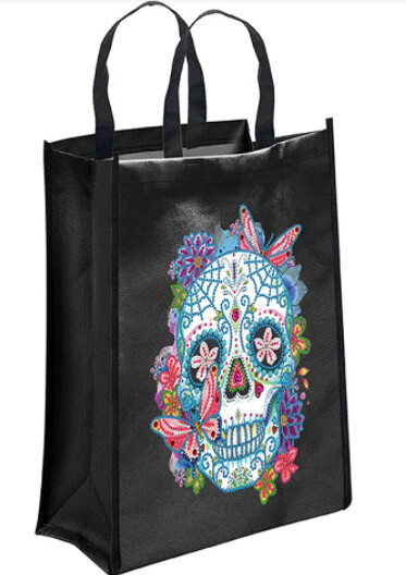 Diamond Painting Shopping bag / Gift bag - GLOW IN THE DARK SKULL