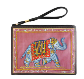Diamond Painting Pencil Elephant case/clutch purse Special Shaped diamond Partial