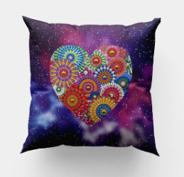 5D DIY Diamond Painting Heart Pillow Case