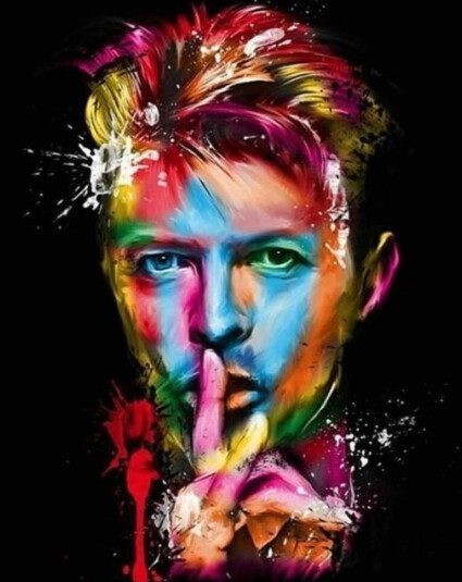 5D DIY Diamond Painting Kit David Bowie 60 x 90cm FULL DRILL Square - poured glue