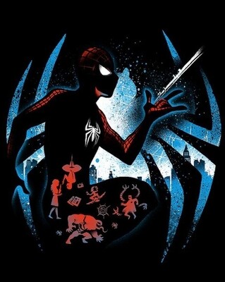 5D DIY Diamond Painting Kit Spiderman #2 Silhouette FULL DRILL ( 4 to 7 WEEKS arrival)