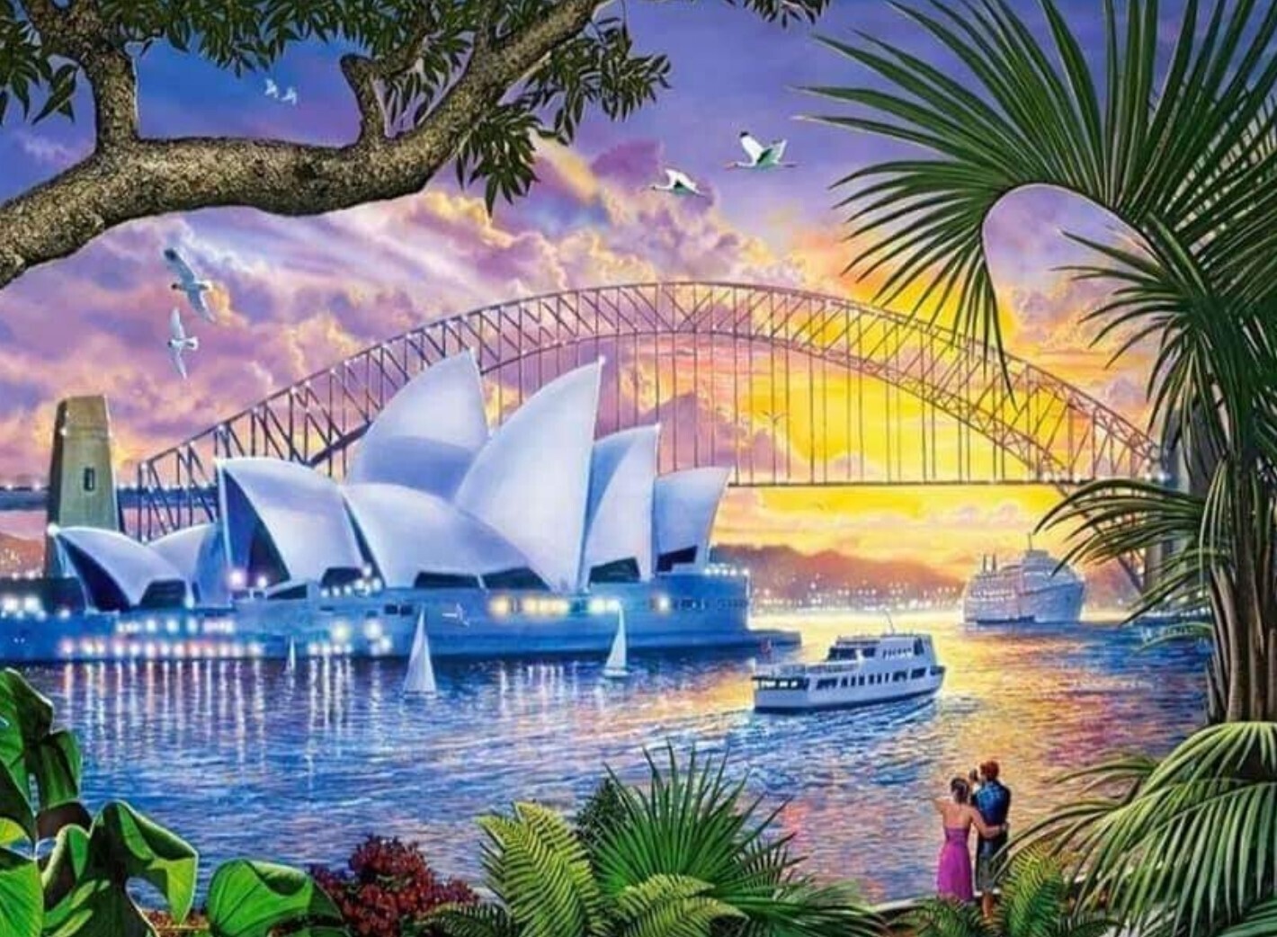 PREMIUM DIAMOND PAINTING KIT SYDNEY OPERA HOUSE 50 X 70CM SQUARE RESIN