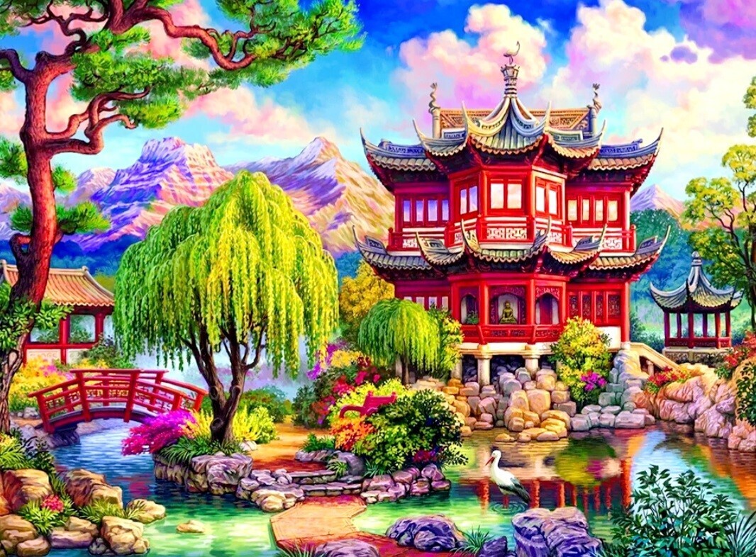 PREMIUM DIAMOND PAINTING KIT MOUNT FUJI 50 X 70CM SQUARE RESIN