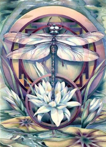 PREMIUM DIAMOND PAINTING KIT DRAGONFLY 50 X 70CM FULL DRILL ROUND